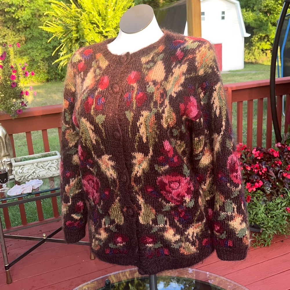 SUSAN BRISTOL MOHAIR VINTAGE CARDIGAN